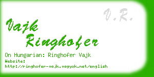 vajk ringhofer business card